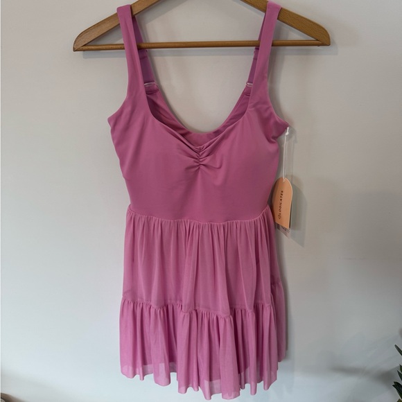 Blogilates Women's Sweetheart Babydoll Dress, Pink, Sz Small, NWT - Picture 5 of 13